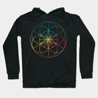 Sacred geometry 05 Rainbow Hoodie